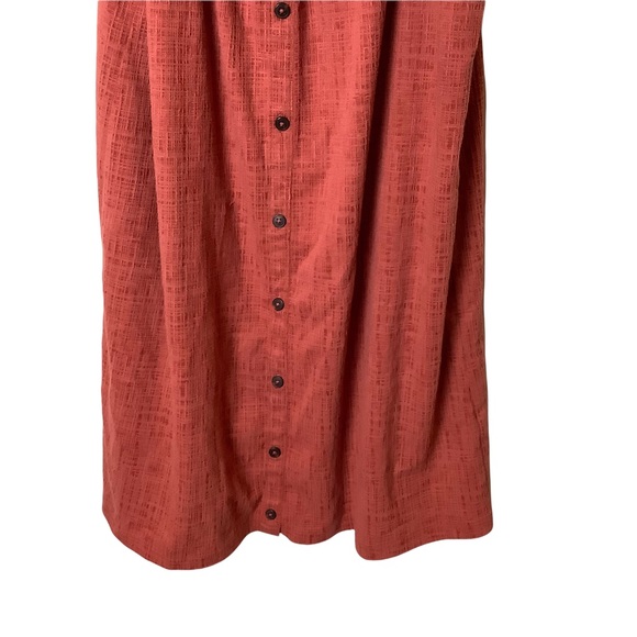 Madewell Texture & Thread Off-the-Shoulder Dress Rust Color Size Large - Picture 4 of 11